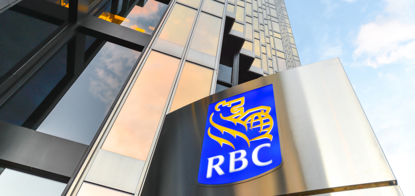 RBC logo on branch building 